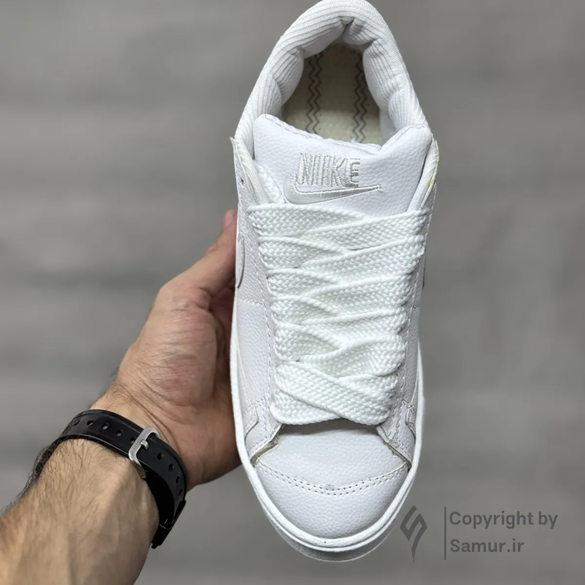 گالری تصاویر کتونی نایک بلیزر سفید ساق کوتاه